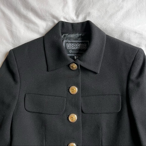 VERSACE Rare Vintage Versus Wool Fitted Blazer - Picture 5 of 16